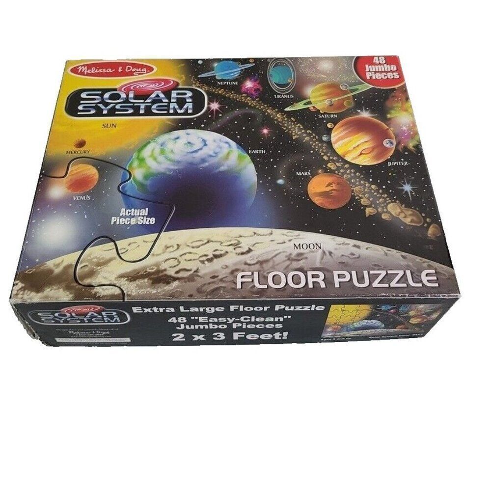 Melissa and Doug Solar System Floor Puzzle 48 Jumbo Pieces 24" x 36" Box